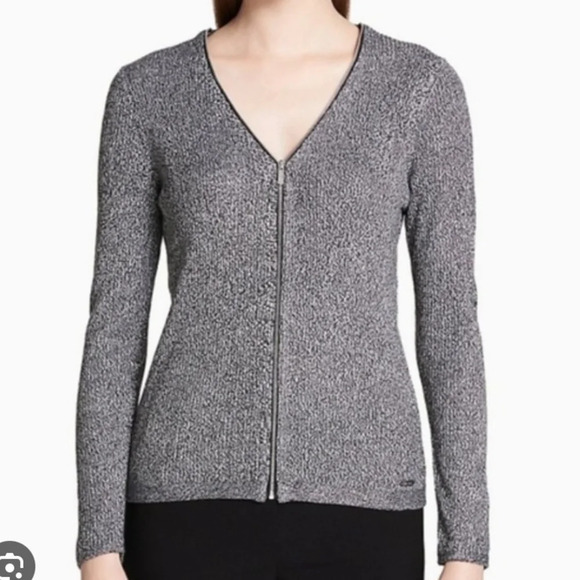 Calvin Klein zip sweater top - Picture 1 of 8